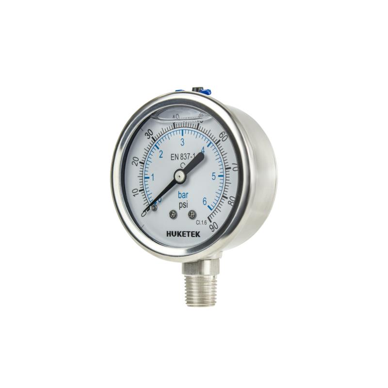 117A Crimped All SS Liquid Filled Pressure Gauge