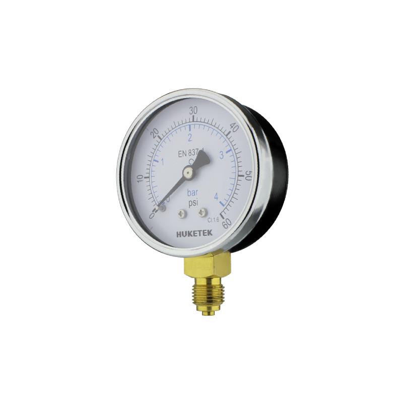 203A & 204A Chromed Press On Steel Case Standard Pressure Gauge