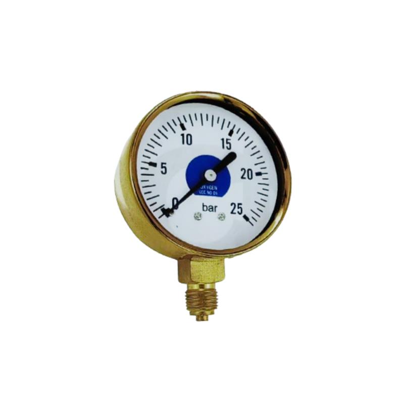 209 Steel Case, Titanium Plated Oxygen Pressure Gauge