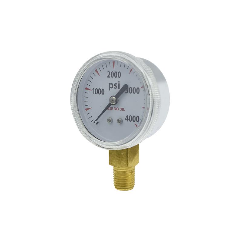 403A Steel Case, Chromed Plated Oxygen Pressure Gauge
